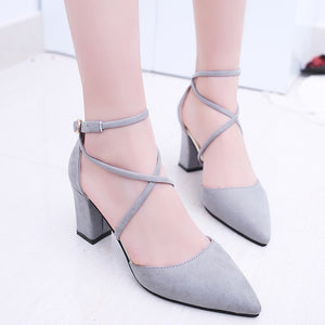square heels shoes